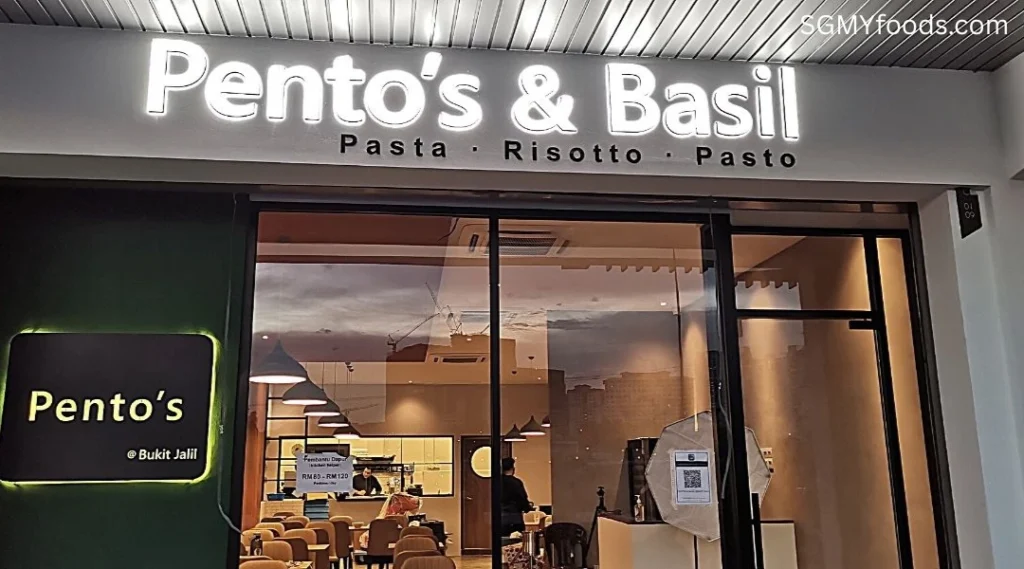 Pento's & Basil Menu