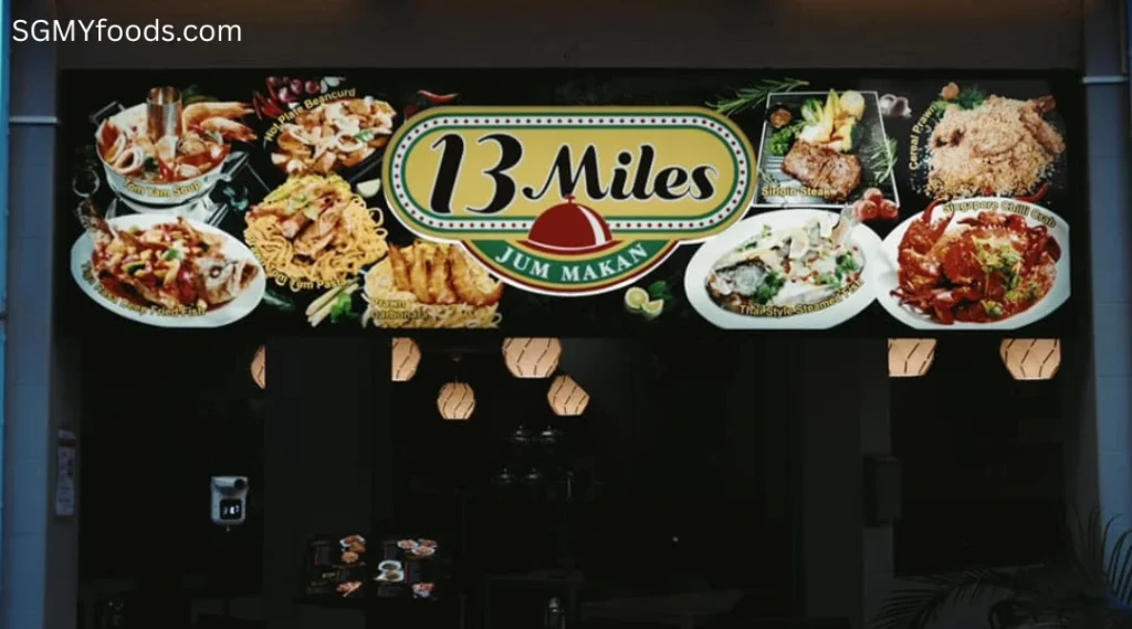 13 Miles Menu